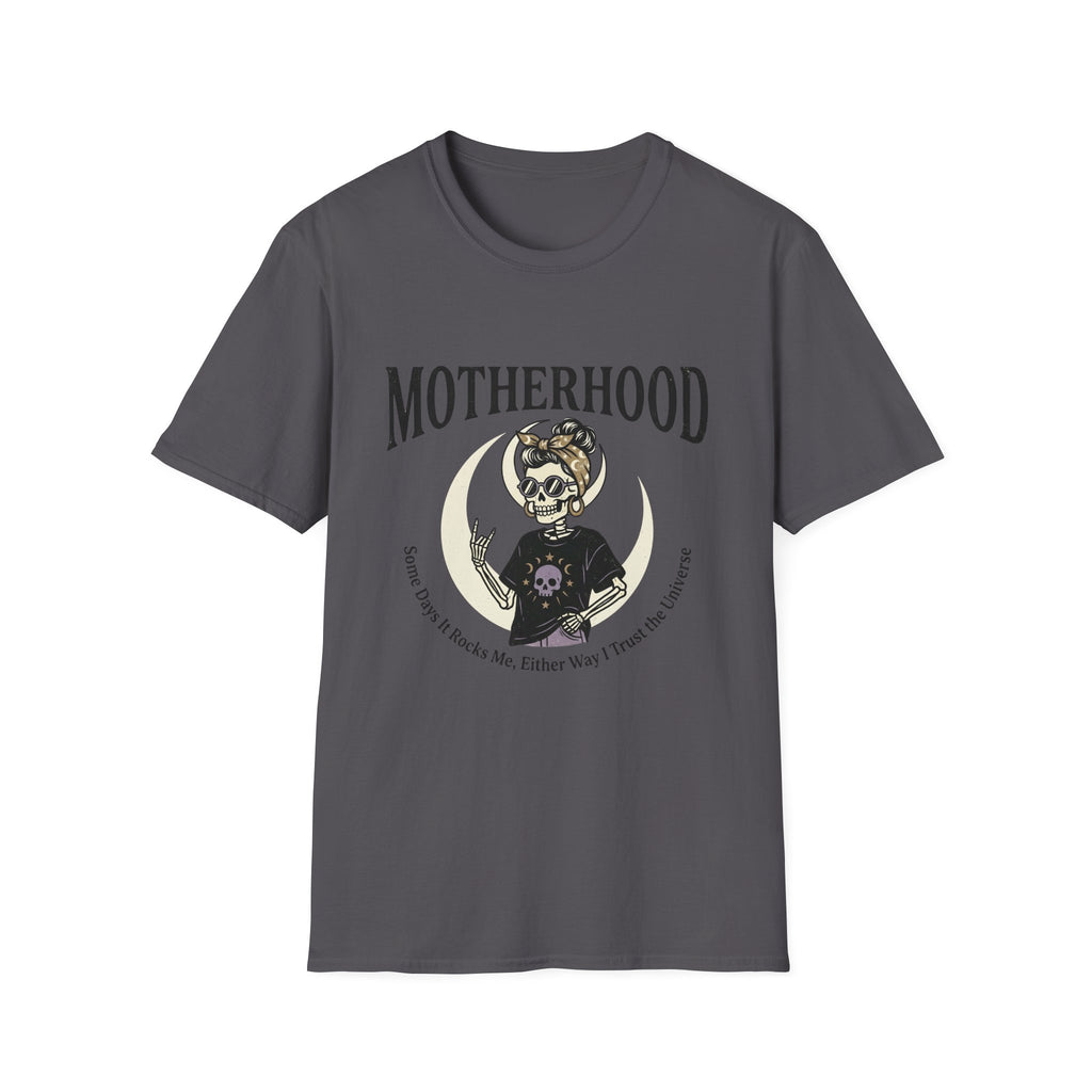 Motherhood Skull Tee "Some days it rocks me" T-Shirt