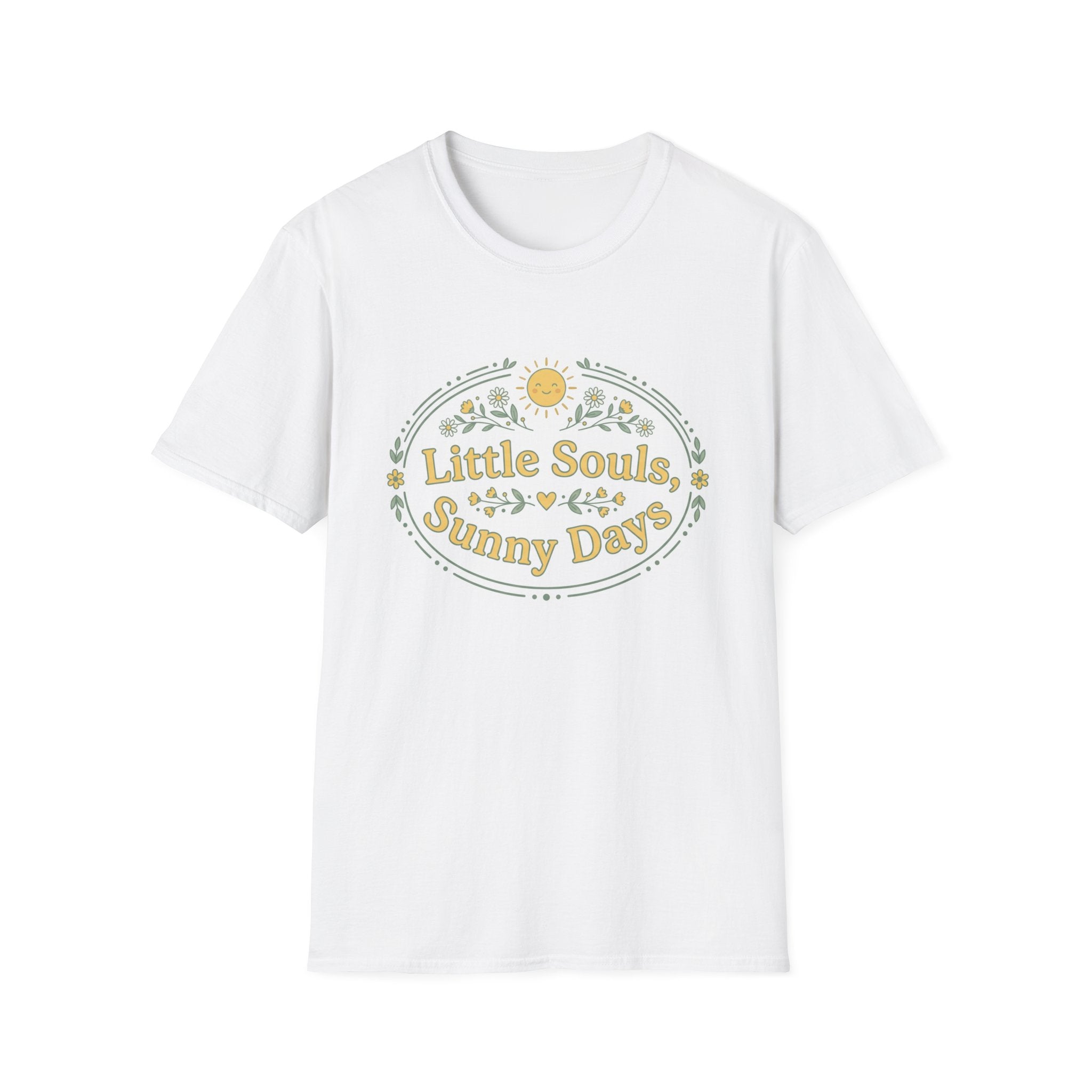 "Little Souls, Sunny Days" Retro Sunflower Graphic T-shirt
