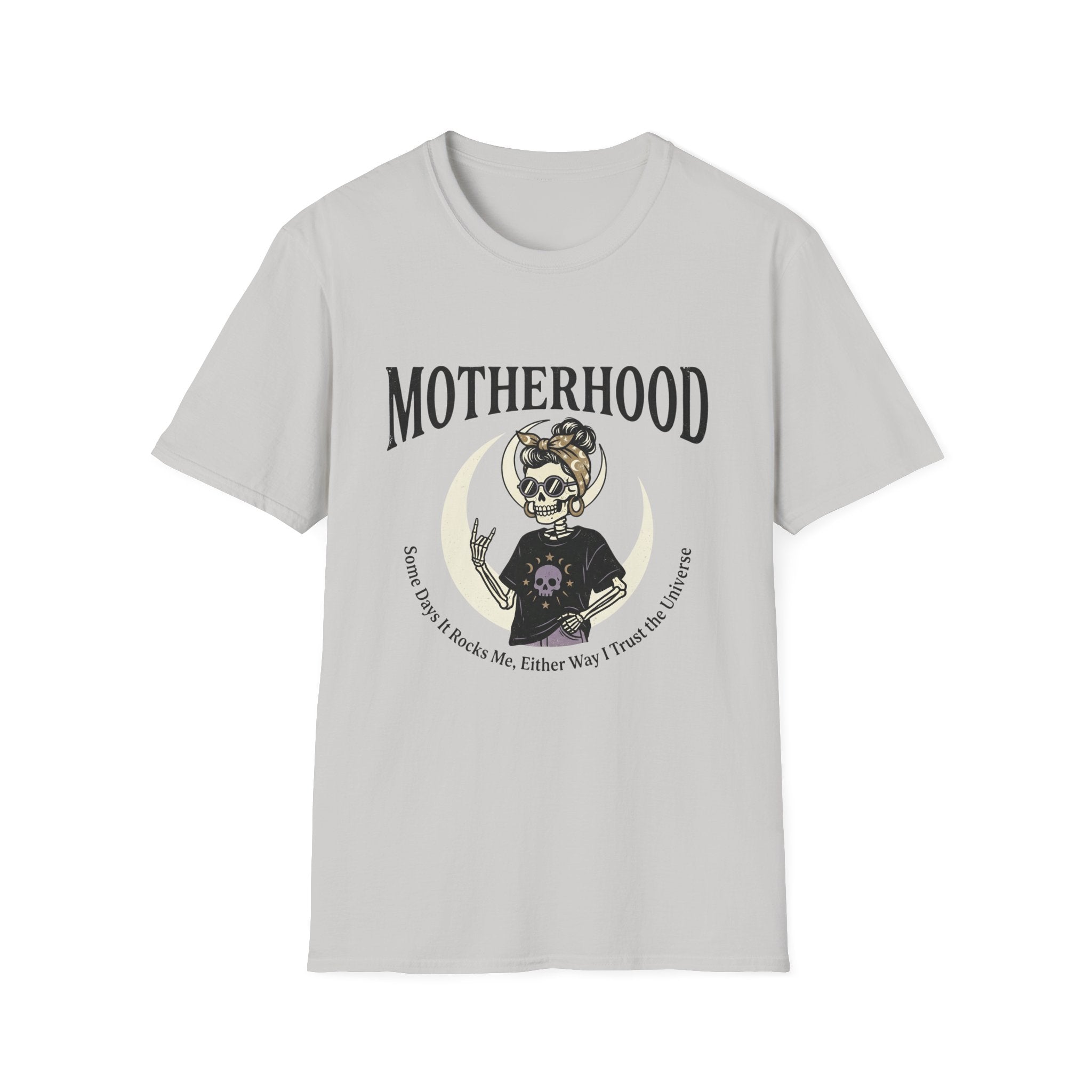 Motherhood Skull Tee "Some days it rocks me" T-Shirt