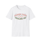 "Raising Them, Healing Me" Pastel Retro Mom T-shirt