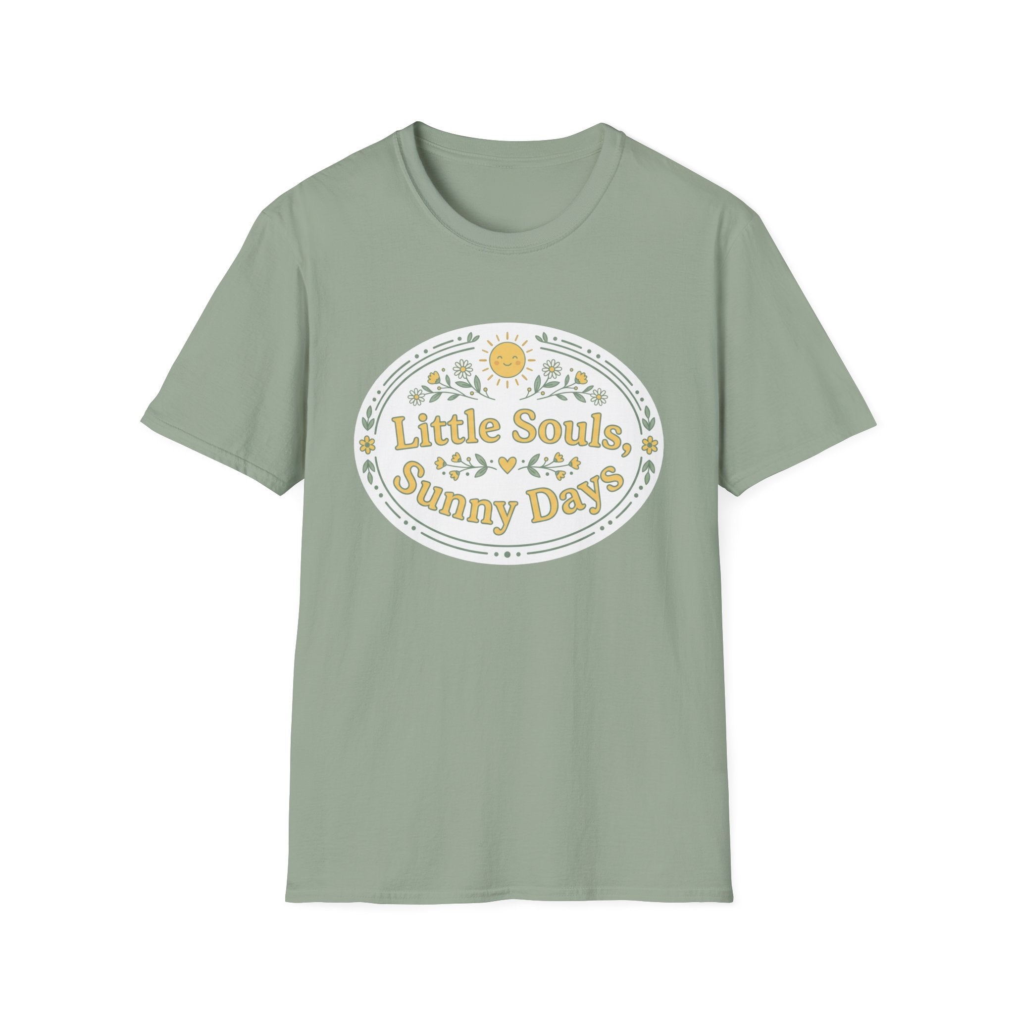 "Little Souls, Sunny Days" Retro Sunflower Graphic T-shirt