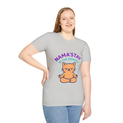 Cute Meditating Cat Yoga Tee