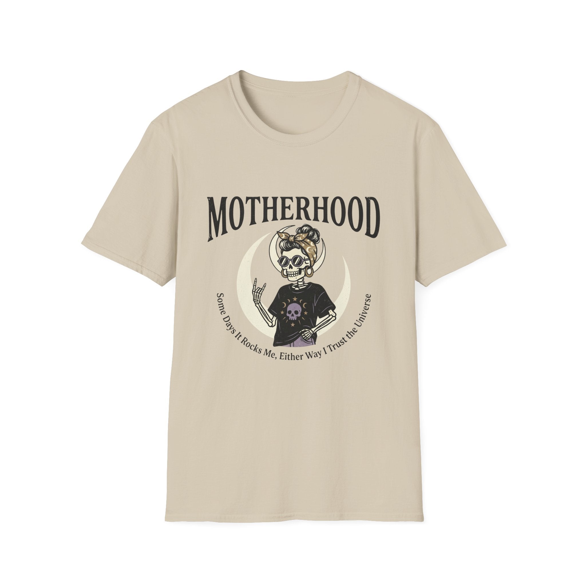 Motherhood Skull Tee "Some days it rocks me" T-Shirt